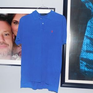 Ralph Lauren Men's short sleeve Polo BLUE w/ RED